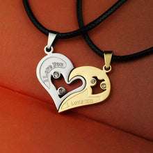 Load image into Gallery viewer, 1 pair Fashion Couple Heart Shape I Love You Pendant Necklace Unisex Lovers Couples Jewelry Fashion Gift Accessories