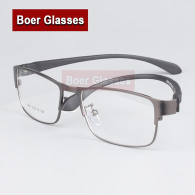 (1 pcs) men's eyeglasses frame optical glasses metal with tr90 legs full rim prescription spectacles 2423 (55-18-138)