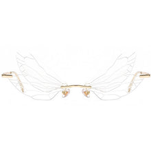 Load image into Gallery viewer, 1 pcs Rimless Dragonfly Wing Sunglasses Frameless Retro Female Designer Transparent Lens gift for women men 2023 Hot