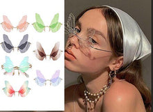Load image into Gallery viewer, 1 pcs Rimless Dragonfly Wing Sunglasses Frameless Retro Female Designer Transparent Lens gift for women men 2023 Hot