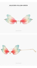 Load image into Gallery viewer, 1 pcs Rimless Dragonfly Wing Sunglasses Frameless Retro Female Designer Transparent Lens gift for women men 2023 Hot