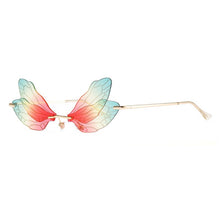 Load image into Gallery viewer, 1 pcs Rimless Dragonfly Wing Sunglasses Frameless Retro Female Designer Transparent Lens gift for women men 2023 Hot