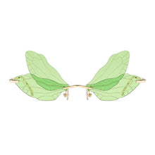 Load image into Gallery viewer, 1 pcs Rimless Dragonfly Wing Sunglasses Frameless Retro Female Designer Transparent Lens gift for women men 2023 Hot
