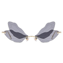 Load image into Gallery viewer, 1 pcs Rimless Dragonfly Wing Sunglasses Frameless Retro Female Designer Transparent Lens gift for women men 2023 Hot