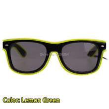 Load image into Gallery viewer, 10 Colors  EL Wire Neon LED Sunglasses Bar Party Dance DJ Bright Flashing Sun Glasses Men Light Up Eyewear