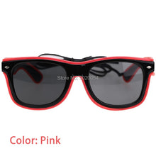 Load image into Gallery viewer, 10 Colors  EL Wire Neon LED Sunglasses Bar Party Dance DJ Bright Flashing Sun Glasses Men Light Up Eyewear