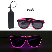 Load image into Gallery viewer, 10 Colors  EL Wire Neon LED Sunglasses Bar Party Dance DJ Bright Flashing Sun Glasses Men Light Up Eyewear