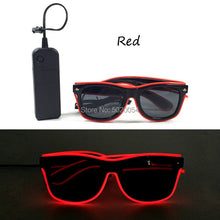 Load image into Gallery viewer, 10 Colors  EL Wire Neon LED Sunglasses Bar Party Dance DJ Bright Flashing Sun Glasses Men Light Up Eyewear
