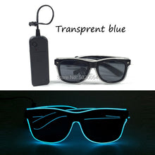 Load image into Gallery viewer, 10 Colors  EL Wire Neon LED Sunglasses Bar Party Dance DJ Bright Flashing Sun Glasses Men Light Up Eyewear