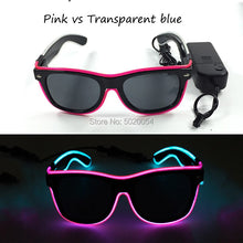 Load image into Gallery viewer, 10 Colors  EL Wire Neon LED Sunglasses Bar Party Dance DJ Bright Flashing Sun Glasses Men Light Up Eyewear