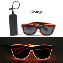 Load image into Gallery viewer, 10 Colors  EL Wire Neon LED Sunglasses Bar Party Dance DJ Bright Flashing Sun Glasses Men Light Up Eyewear