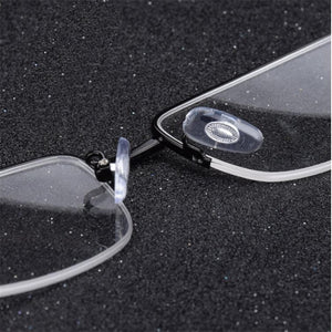 -100 -150 -200 To -600 Half Frame Finished Myopia Glasses Ultralight Metal Square Men's Nearsighted Glasses Women Men