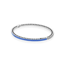 Load image into Gallery viewer, 100% 925 Sterling Silver Radiant Hearts Of Enamel Clear CZ fit DIY Original Charm Bracelets Women Jewelry Gift