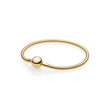 Load image into Gallery viewer, 100% Authentic 925 Silver Shine&amp;Rose Moments Smooth Charm Bracelet Fit Original Bracelets Bangle Snake chain pandora Jewelry