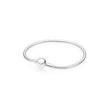 Load image into Gallery viewer, 100% Authentic 925 Silver Shine&amp;Rose Moments Smooth Charm Bracelet Fit Original Bracelets Bangle Snake chain pandora Jewelry