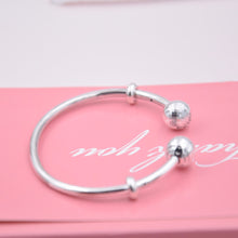 Load image into Gallery viewer, 100% Authentic 925 Sterling Silver open bangle charms bracelets with stoppers sleek Fit Original pan bracelets DIY jewelry