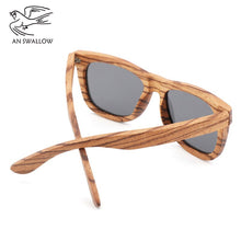 Load image into Gallery viewer, 100% Genuine Zebra Wood Sunglasses Polarized Handmade Bamboo Men&#39;s Retro Sunglasses Tea Ms. Gafas Oculos De Sol Madera