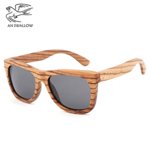 100% Genuine Zebra Wood Sunglasses Polarized Handmade Bamboo Men's Retro Sunglasses Tea Ms. Gafas Oculos De Sol Madera