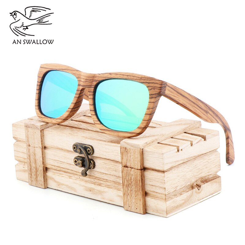 100% Genuine Zebra Wood Sunglasses Polarized Handmade Bamboo Men's Retro Sunglasses Tea Ms. Gafas Oculos De Sol Madera