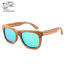 Load image into Gallery viewer, 100% Genuine Zebra Wood Sunglasses Polarized Handmade Bamboo Men&#39;s Retro Sunglasses Tea Ms. Gafas Oculos De Sol Madera