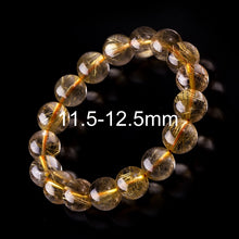 Load image into Gallery viewer, 100% Gold Rutilated Quartz Bracelets 6-12mm 6-12mm Yellow Crystal Bracelets For Women Jewelry Gold Rutile Quartz Bracelets Men