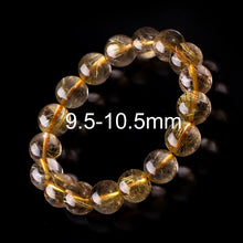 Load image into Gallery viewer, 100% Gold Rutilated Quartz Bracelets 6-12mm 6-12mm Yellow Crystal Bracelets For Women Jewelry Gold Rutile Quartz Bracelets Men