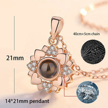 Load image into Gallery viewer, 100 Languages Love Necklace Heart Pendant Wedding Romantic I Love You Projection Necklace for Women Girl Friend Ladies Gifts