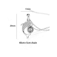Load image into Gallery viewer, 100 Languages Love Necklace Heart Pendant Wedding Romantic I Love You Projection Necklace for Women Girl Friend Ladies Gifts
