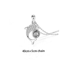 Load image into Gallery viewer, 100 Languages Love Necklace Heart Pendant Wedding Romantic I Love You Projection Necklace for Women Girl Friend Ladies Gifts
