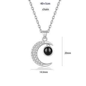 100 Languages Love Necklace Heart Pendant Wedding Romantic I Love You Projection Necklace for Women Girl Friend Ladies Gifts