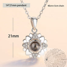 Load image into Gallery viewer, 100 Languages Love Necklace Heart Pendant Wedding Romantic I Love You Projection Necklace for Women Girl Friend Ladies Gifts