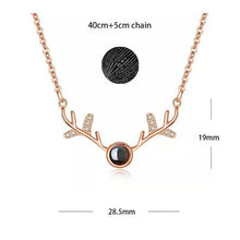 Load image into Gallery viewer, 100 Languages Love Necklace Heart Pendant Wedding Romantic I Love You Projection Necklace for Women Girl Friend Ladies Gifts
