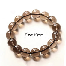 Load image into Gallery viewer, 100% Natural Smoky Quartz Bracelet For Women 6-14mm Couple Crystal Bracelet Femme Chain Hand Fit For A Gift Mens Bracelets