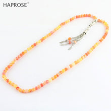 Carica l&#39;immagine nel visualizzatore di Gallery, 100% Natural agate Orange bracelets Prayer Islamic Muslim tasbih Allah Rosary women&#39;s necklace 99 beads 6-10mm agate