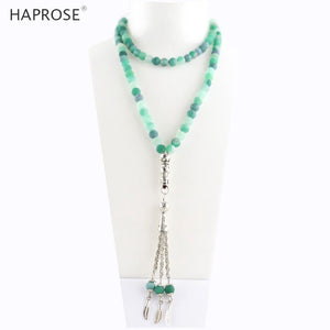 100% Natural weathering agate green tasbin Prayer Islamic Muslim tasbih Allah Rosary green agate 99 beads necklace 6-10mm