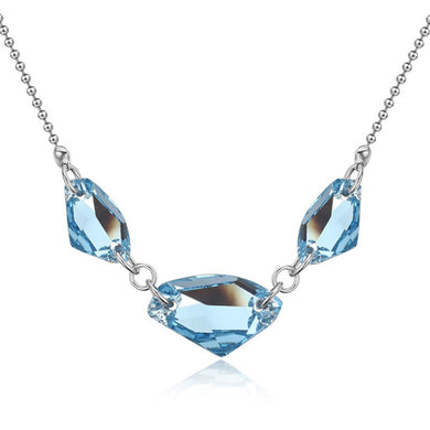 100% Original Crystal from Austria Rhodium plated Necklace&Pendant Bijoux For Women Concise geometrical fashion accessories
