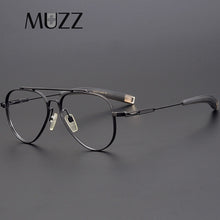 Load image into Gallery viewer, 100% Pure Titanium Glasses Frame Men Pilot Optical Myopia Prescription Eyeglasses Frame Retro Full Japan Handmade Eyewear