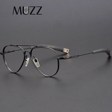 100% Pure Titanium Glasses Frame Men Pilot Optical Myopia Prescription Eyeglasses Frame Retro Full Japan Handmade Eyewear