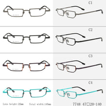 Load image into Gallery viewer, 100% Pure Titanium Men Glasses Frame Square Myopia Optical Prescription Eyeglasses Frame Hyperopia Small Size Ultralight Eyewear