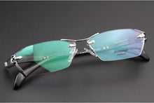 Load image into Gallery viewer, 100% Pure Titanium Rimless Eyeglasses Frames Men Myopia Optical Glasses Frame Prescription Eyewears oculos de grau