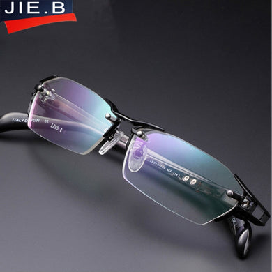 100% Pure Titanium Rimless Eyeglasses Frames Men Myopia Optical Glasses Frame Prescription Eyewears oculos de grau