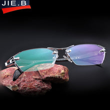 Load image into Gallery viewer, 100% Pure Titanium Rimless Eyeglasses Frames Men Myopia Optical Glasses Frame Prescription Eyewears oculos de grau