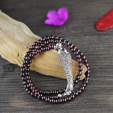 Carica l'immagine nel visualizzatore di Gallery, 100% Reale 925 Gioielli In Argento Sterling Rotondo 3 MILLIMETRI Naturale Rosso Granato Pietra Pesce Rosso Design Lucky Ball Bead Pendenti E Ciondoli Braccialetto Del Braccialetto 