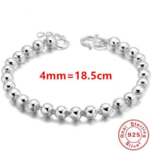 Carica l'immagine nel visualizzatore di Gallery, Bracciale in argento 990 al 100% con perline Bracciale per donna e bambino Gioielli in argento Scelta multi-dimensione che desideri 