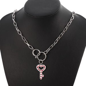 100% Stainless Steel Female Symbol Internet Girl She Devil Igirl Choker Necklace for Women Heavy Gothic Streetwear Chain Jewelry