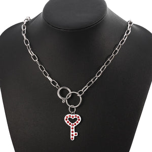 100% Stainless Steel Female Symbol Internet Girl She Devil Igirl Choker Necklace for Women Heavy Gothic Streetwear Chain Jewelry