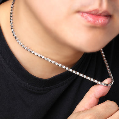 100% Sterling Silver Necklaces Hollow Lantern Design Men'S Silver Chain Charm Base Chain 50CM