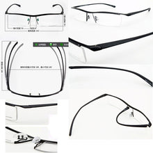 Load image into Gallery viewer, 100% Titanium Halfrim Antireflective Coating Lenses Custom Made Prescription Glasses -1 -1.5 -2 -2.5 -3 -3.5 -4 -4.5 -5 -5.5 -6