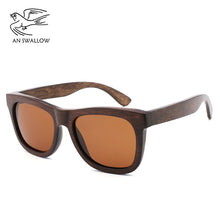 Load image into Gallery viewer, 100%handmade wooden sunglasses men&#39;s design cool UV400 polarized sunglasses brown  glasses women gafas