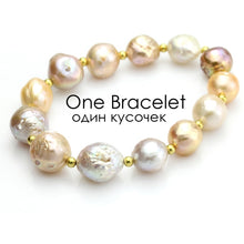 Load image into Gallery viewer, 100% real pearl bracelet for women natural baroque pearl bracelet jewelry girl daughter birthd gift 10-11mm big